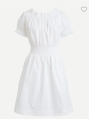 J.Crew Smocked Cotton Poplin Summer Dress Size M BNWT